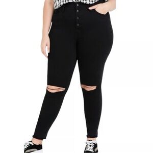 Madewell 10” High Rise Black Distressed Jeggings NWT Women’s Size 35 Petite